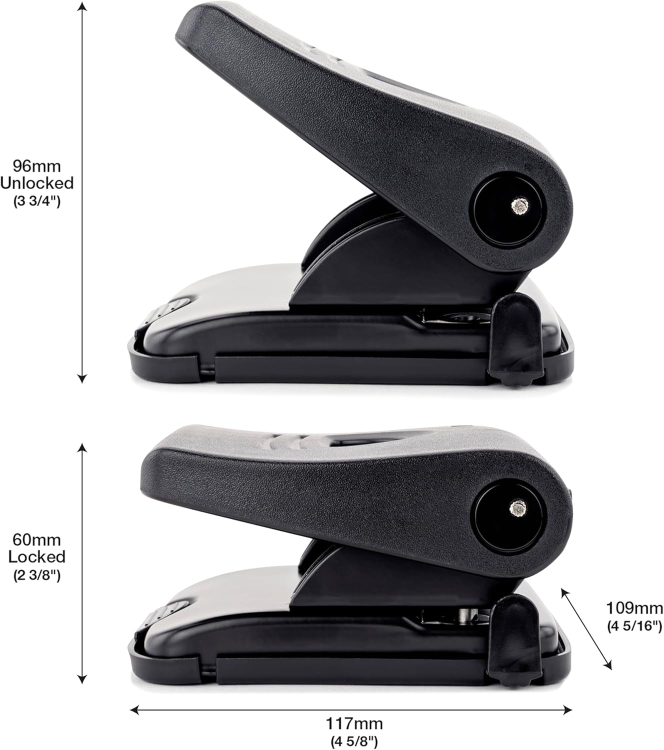 Rapesco PF827PB2T Business Pack: 827-P 2-Hole Punch, 30 Sheet Capacity, Black, Pack of 12