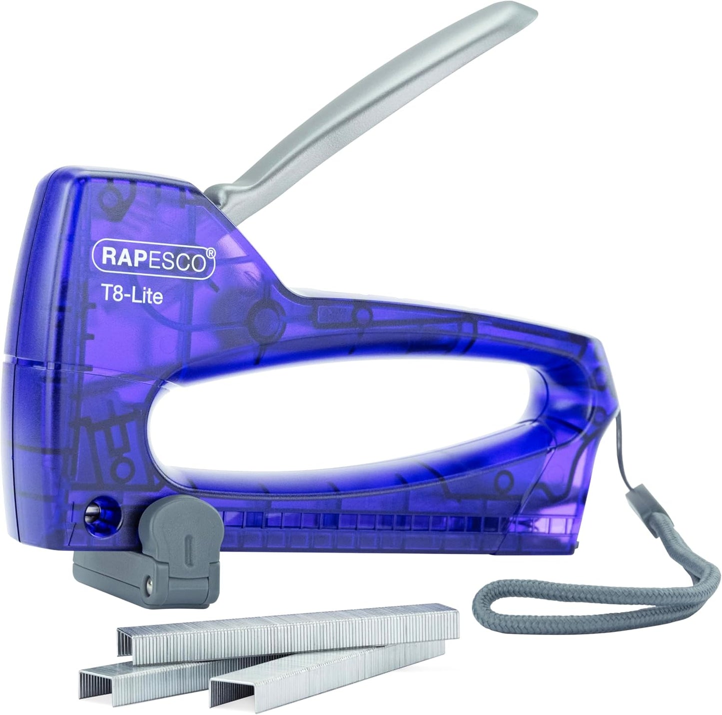 Rapesco 0956 T8-Lite Staple Tacker with 300 13/6mm Staples, Purple