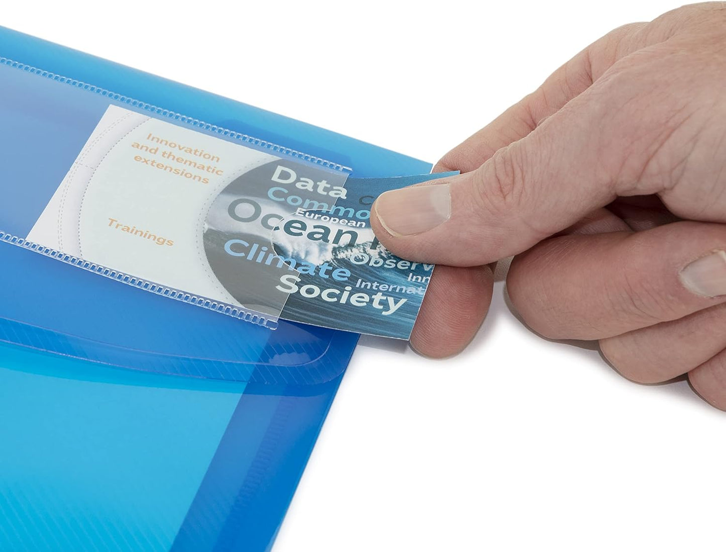 Rapesco 1681 ID Popper Wallet, A4+, Bright Transparent Colours, Pack of 10