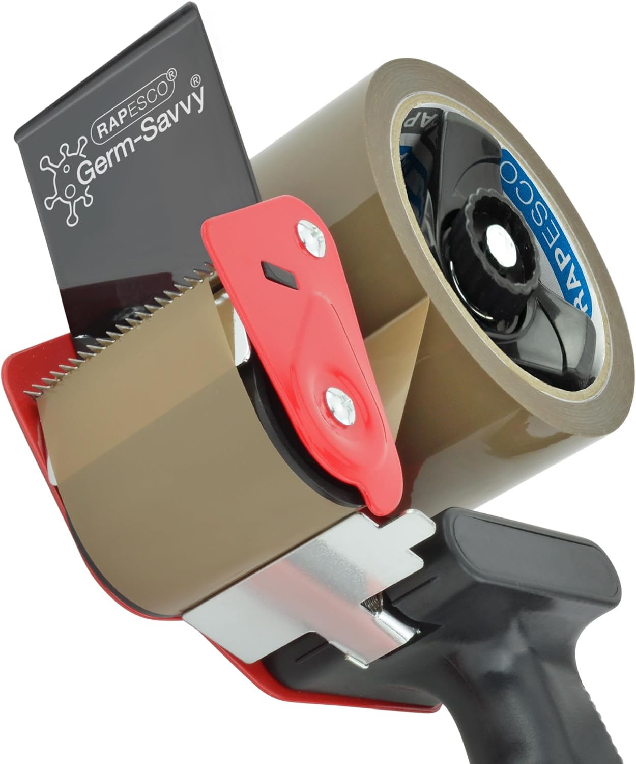 Rapesco 1742 Business Pack: 3 Germ-Savvy Antibacterial 960 Tape Dispensers and 3 Brown Packing Tapes