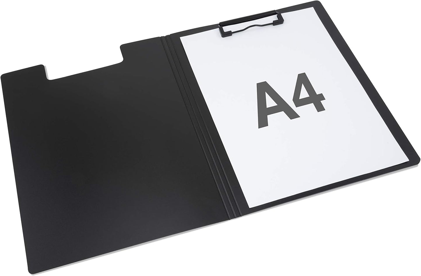 Rapesco 1641 Germ-Savvy Antibacterial A4 Foldover Clipboard, Black, Pack of 4
