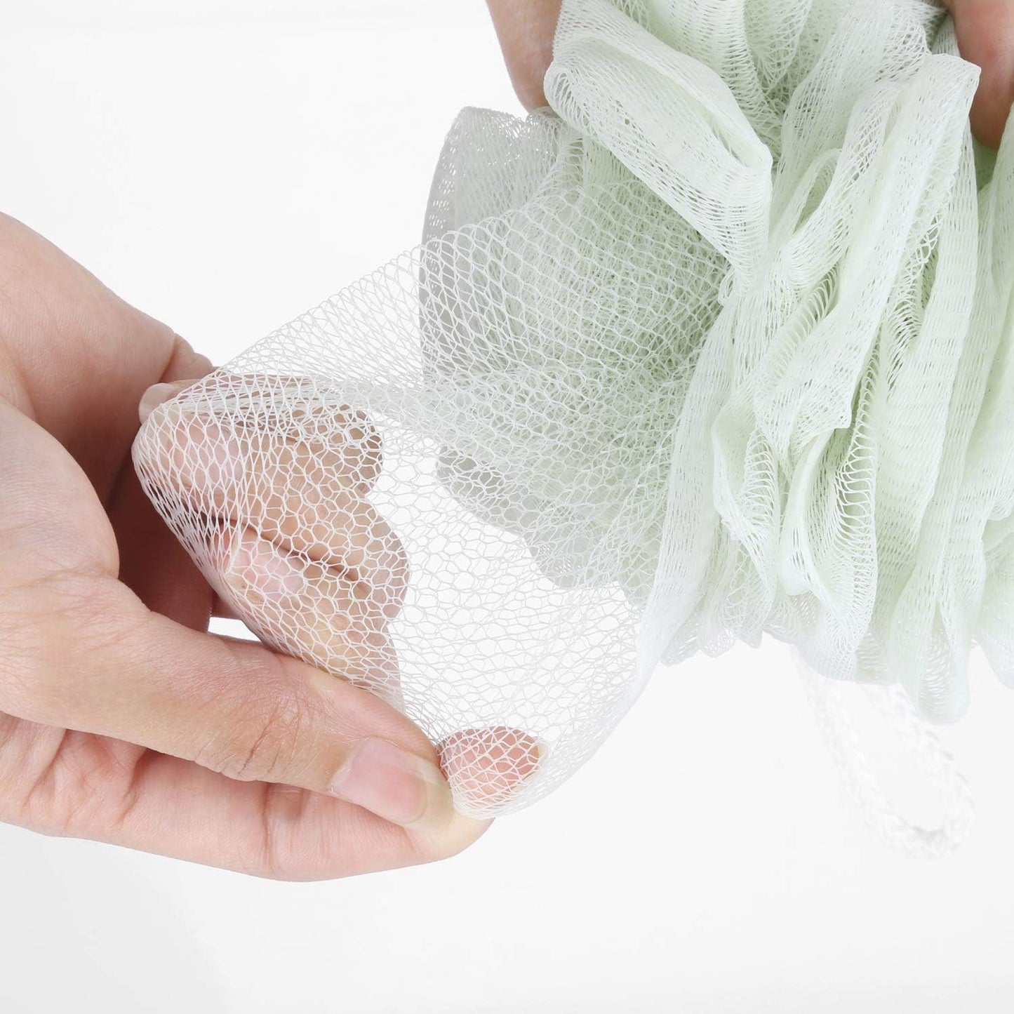 Tbestmax 4 Pack Mesh Pouf Bath Sponge - Mesh Loofah Body Exfoliating Shower Ball Shower Sponge