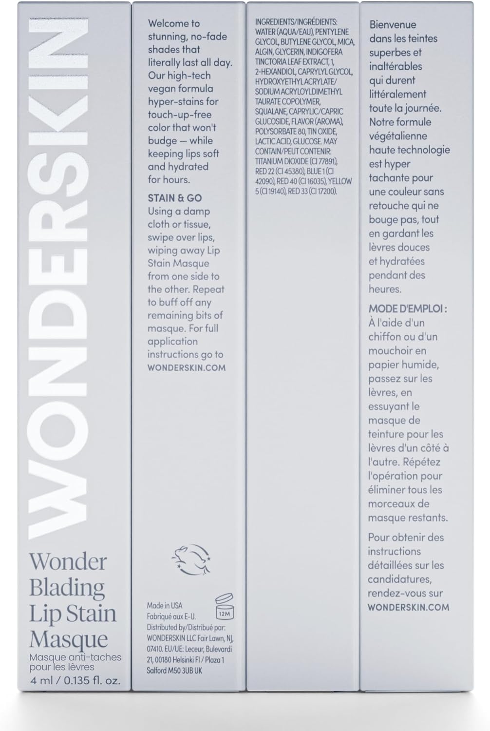 Wonderskin Wonder Blading Lip Stain Peel Off Masque - Long Lasting, Waterproof and Transfer Proof Nude Lip Tint, Matte Finish Peel Off Makeup (Whimsical Masque)