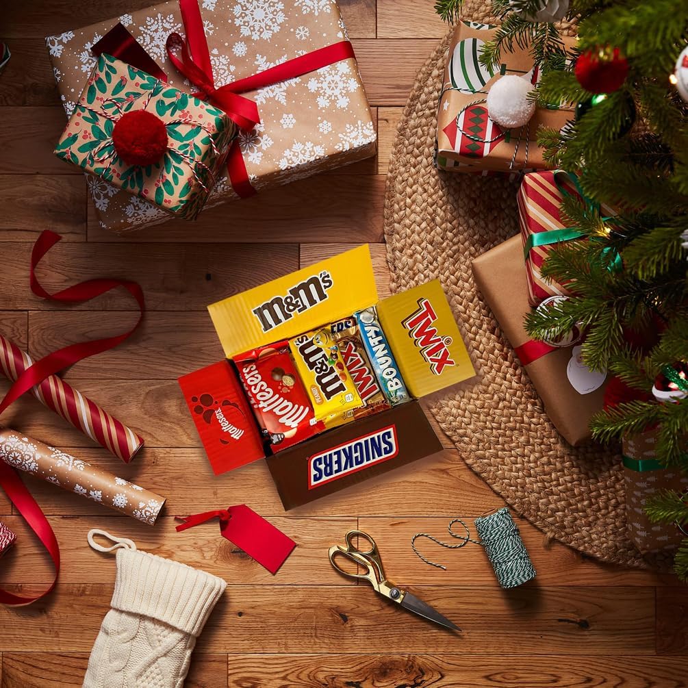 1.4kg Mixed Bulk Chocolate Box, M&M's, Snickers, Twix & More, 30 x Milk Chocolate Bars & Bags, Ideal for Gift, Snacks or Hamper