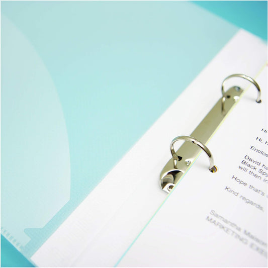 Rapesco 0715 2-Ring Binder, 35 mm Spine, A4, Clear Transparent, Pack of 10