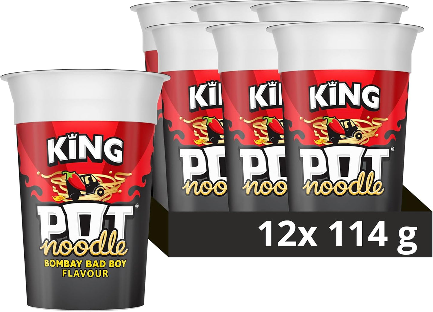 Pot Noodle Bombay Bad Boy King Pot Vegetarian | 12 x 114g