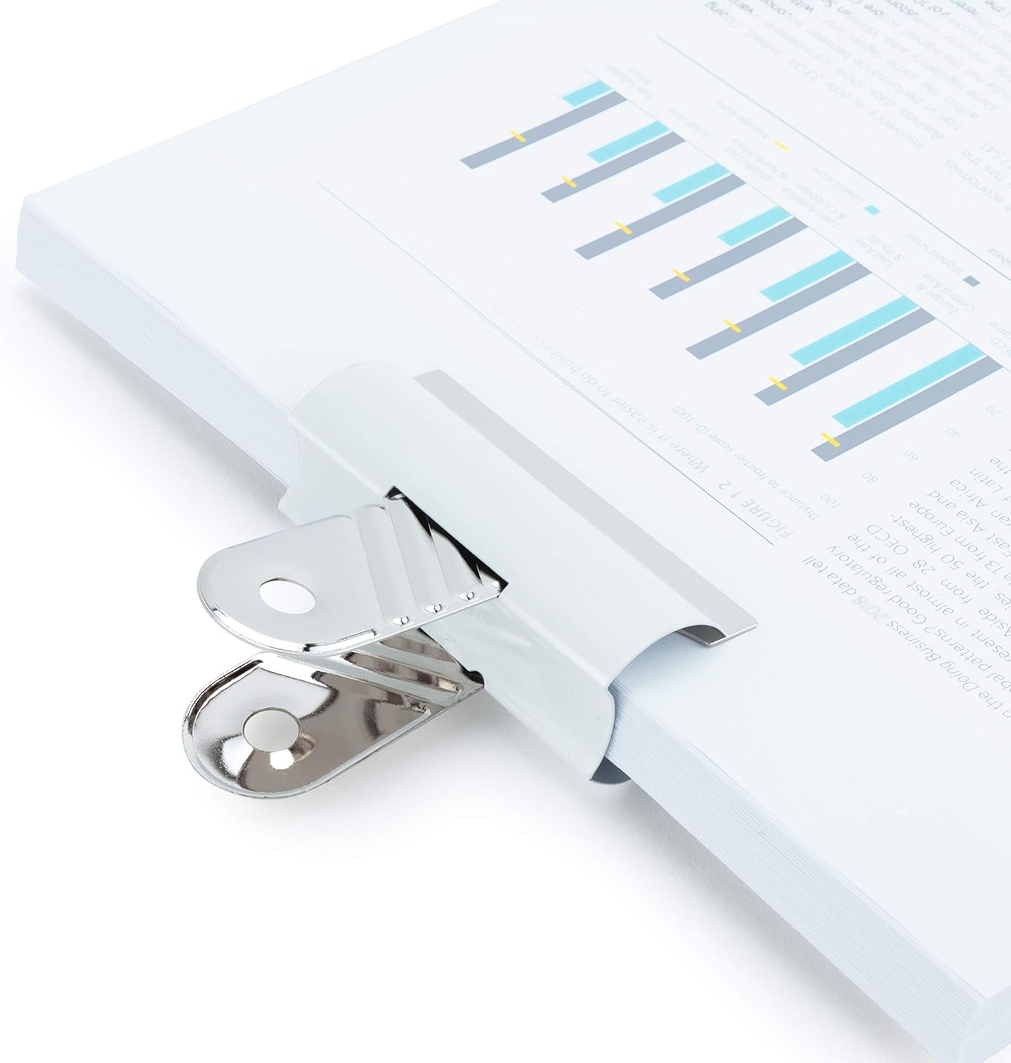 Rapesco 1504 70 mm Letter Clips, White, Pack of 10