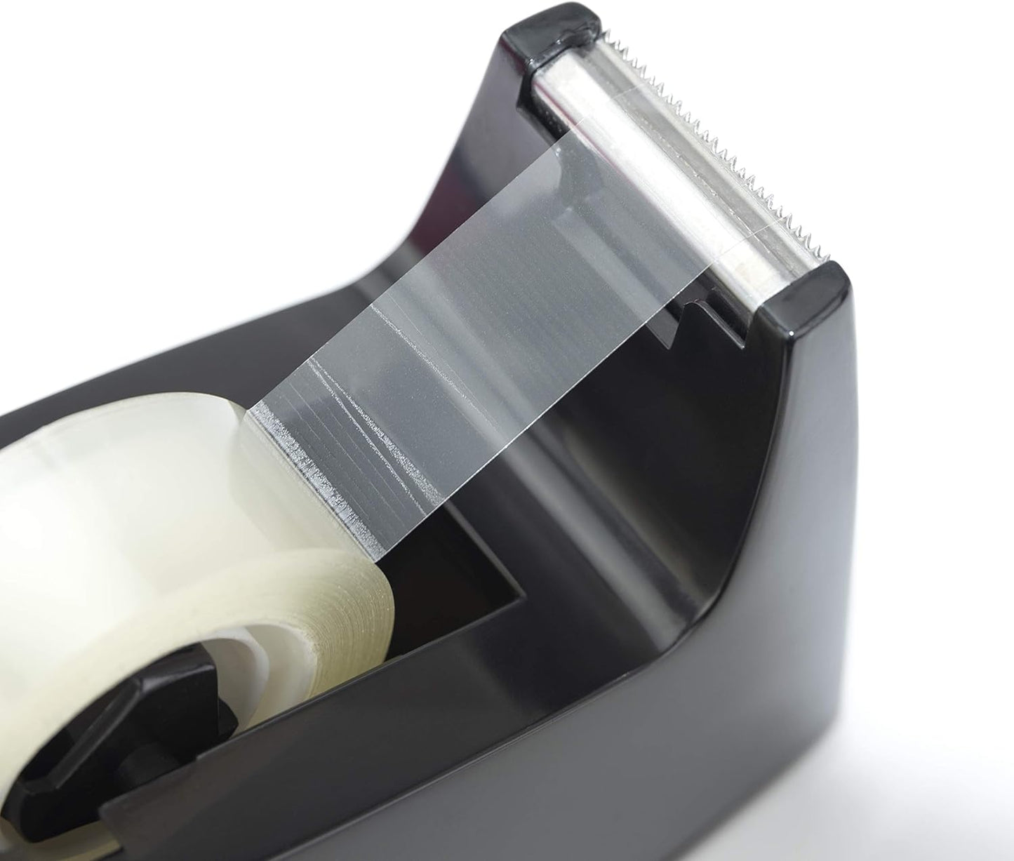 Rapesco 1741 Business Pack: 4 Germ-Savvy Antibacterial 300 Tape Dispensers and 4 Clear Tape Rolls, Black