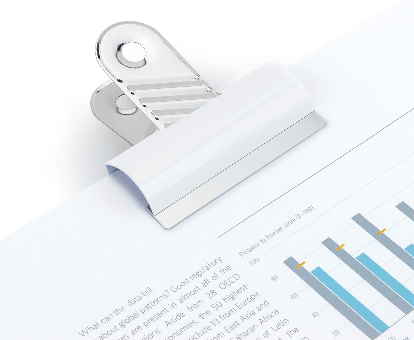Rapesco 1504 70 mm Letter Clips, White, Pack of 10