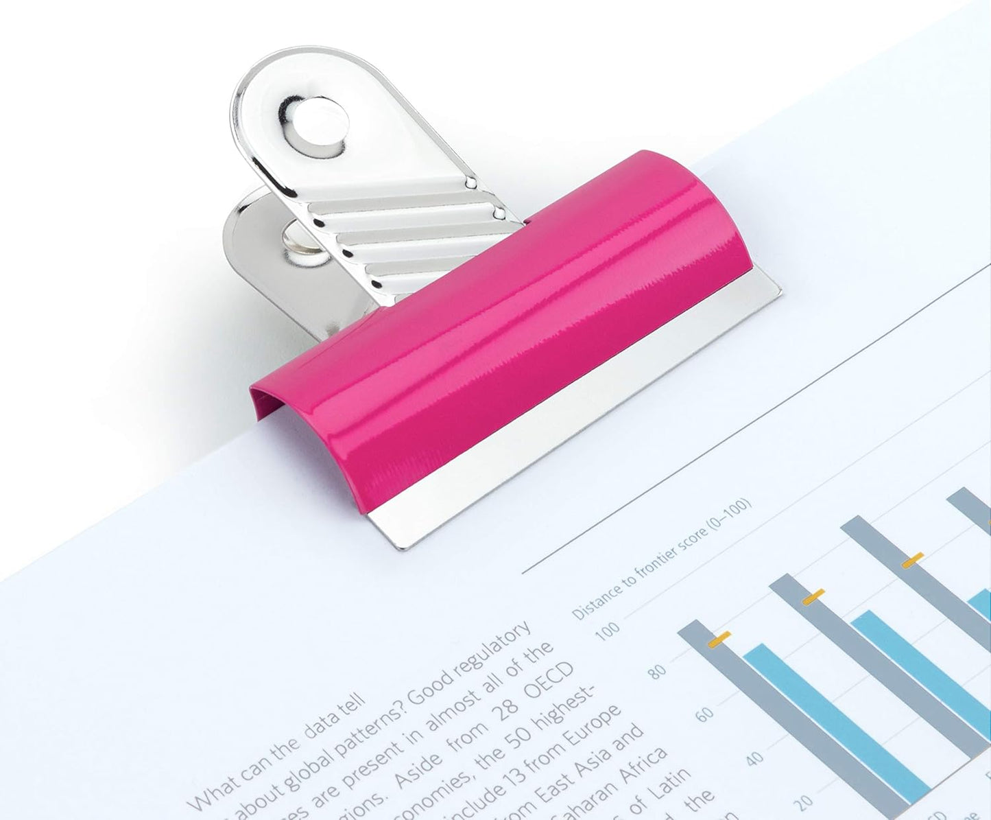 Rapesco 1505 70 mm Letter Clips, Hot Pink, Pack of 10
