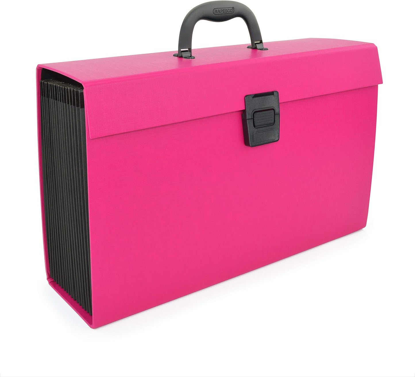 Rapesco 1554 Expanding Box File Document Organiser 19 Pocket, A4+, Hot Pink