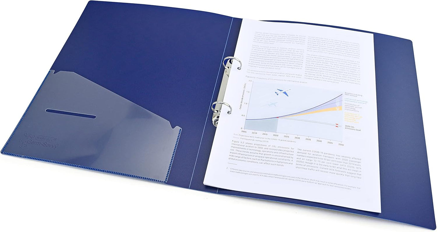 Rapesco 1659 2-Ring Binder with Antibacterial Protection, 35 mm Spine, A4, Assorted Colours, Pack of 6