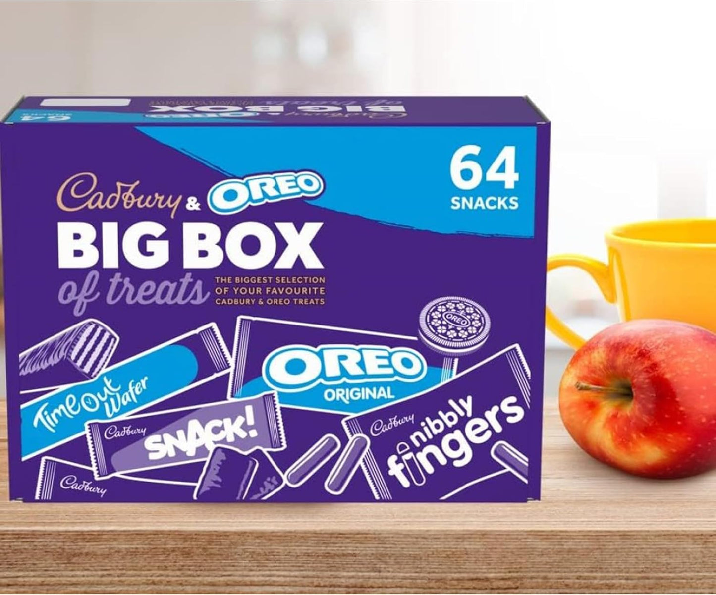 Cadbury & OREO Big Box of Treats, 64 Assorted Chocolates and Snacks, 1790 g (Pack of 1)