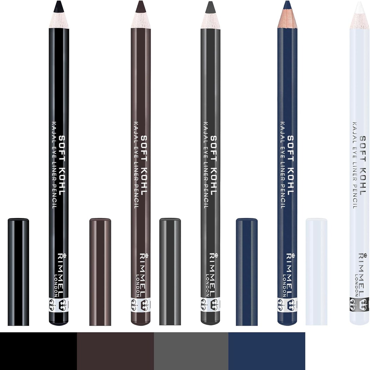 Rimmel London Soft Kohl Smudge-proof Eyeliner Pencil, Jet black, 1.2 g