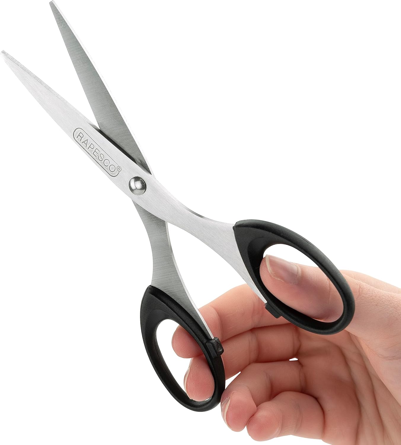 Rapesco CS6RY0B1 Essential 16cm Stainless Steel Scissors, Black
