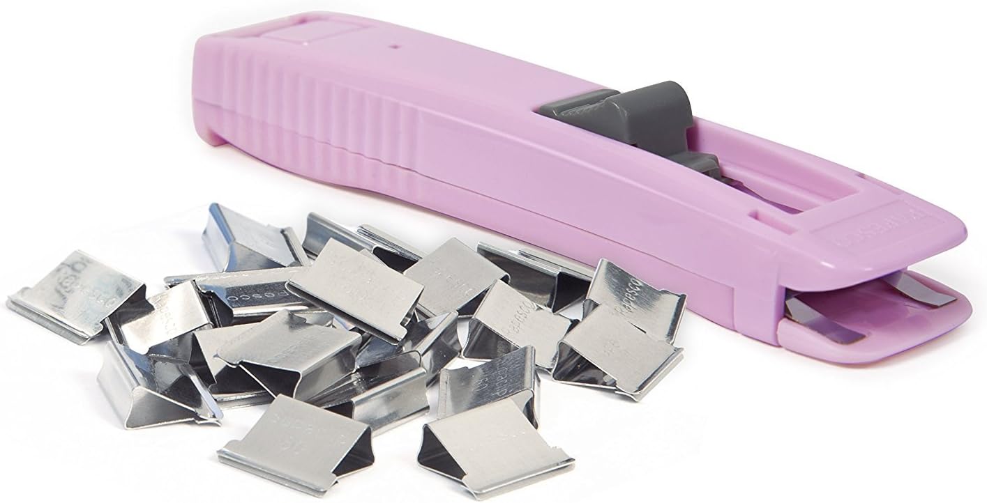 Rapesco 1365 Supaclip 40 Candy Pink Dispenser and 25 Stainless Steel Clips
