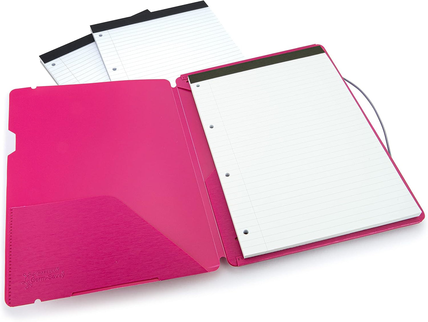 Rapesco 1686 Conference Portfolio Folder and 3 x Refill Pads with 160 Sheets, A4, Hot Pink