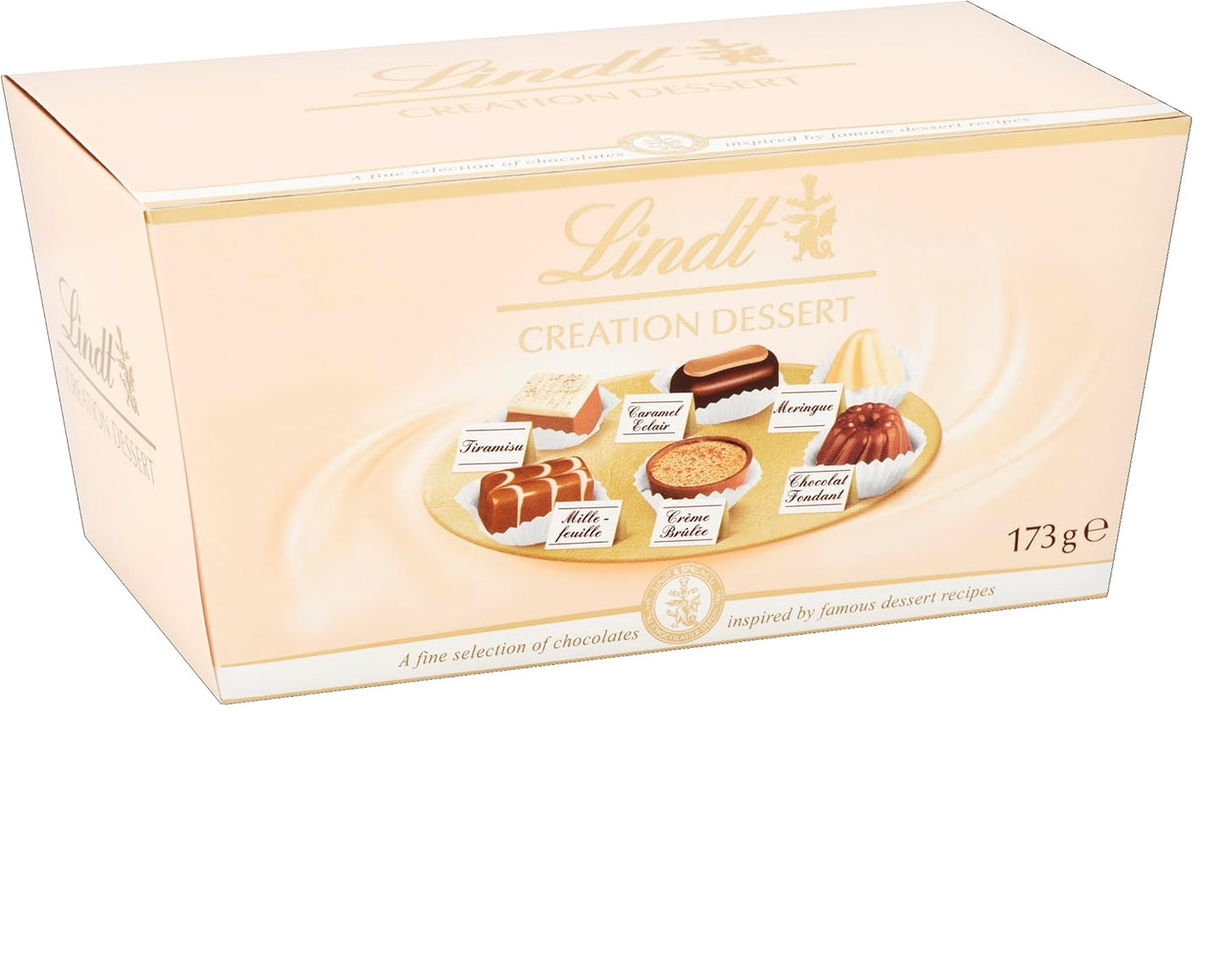 Lindt Creation Dessert - 21 Assorted Fine Dark, Milk and White Chocolate Box Medium, 173g - Gift Present or Sharing Box - Valentine's Day, Birthday, Celebrations, Congratulations