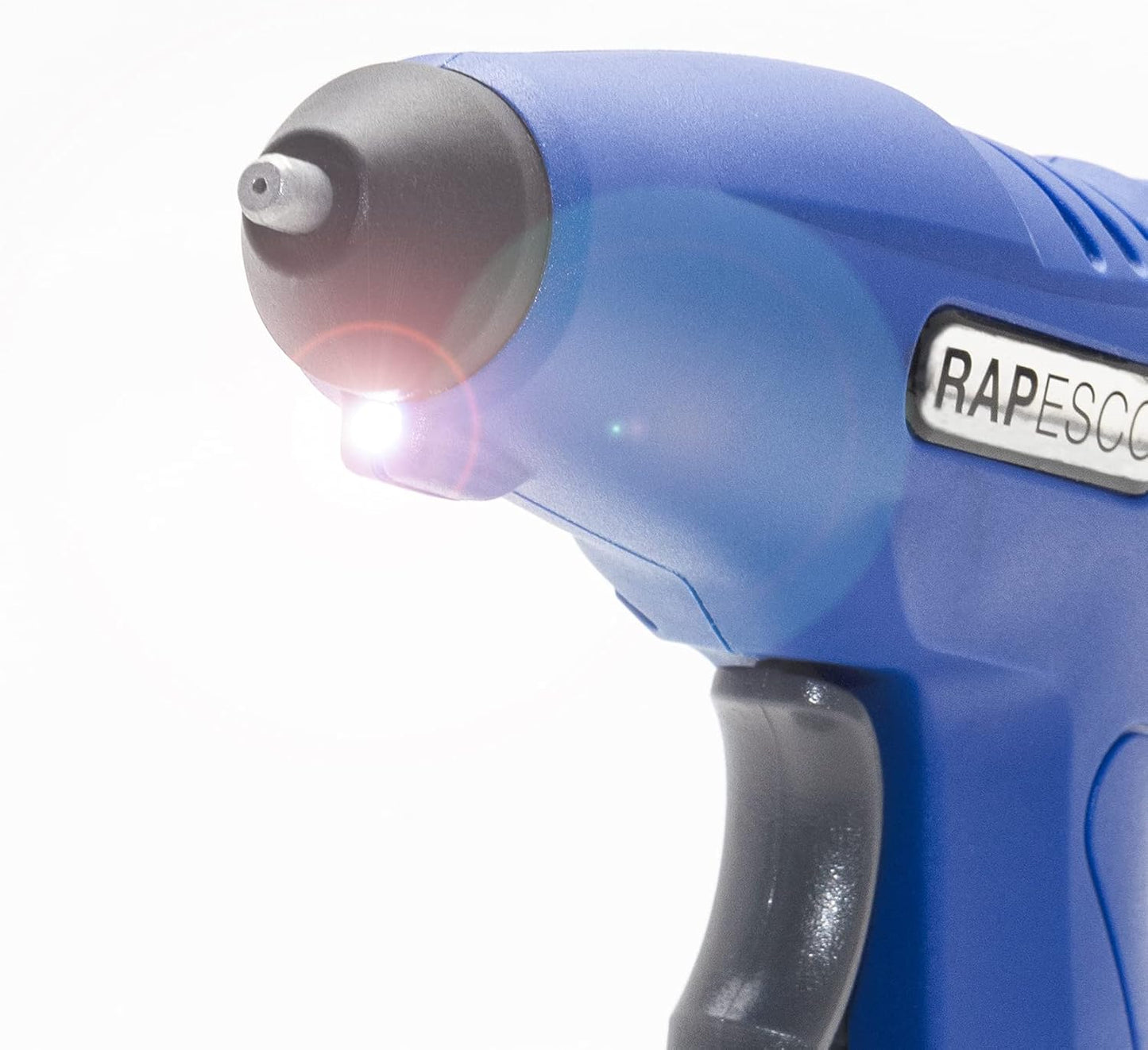 Rapesco 1635 Germ-Savvy Antibacterial, G4-7 USB Cordless Hot Melt Glue Gun with Integrated 4V Lithium-Ion Battery, Blue