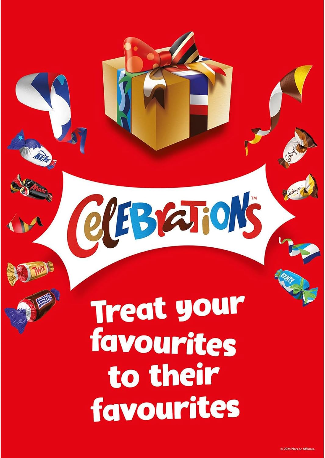 Celebrations Bulk Chocolate Box, 950g, Assorted Chocolates Box with Mini Chocolate Bars & Biscuits, Chocolate Valentines Gifts for Him or Her