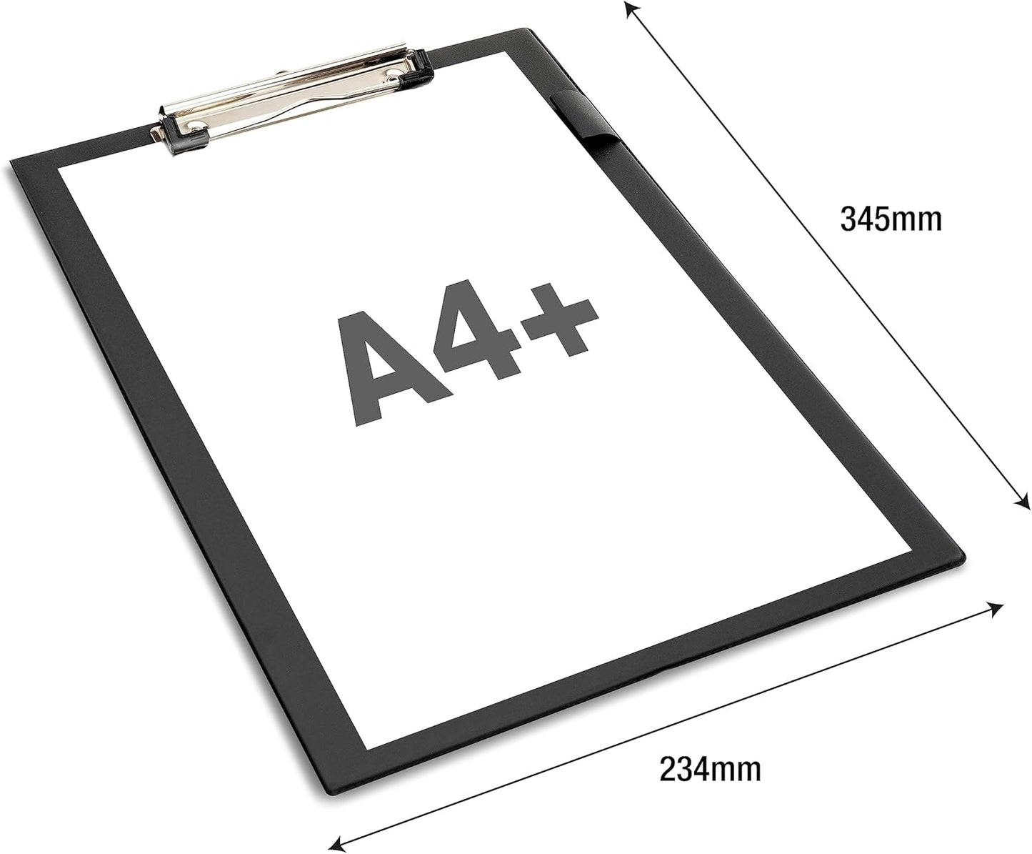 Rapesco 1745 Business Pack: 10 Standard Clipboards, A4+, Black