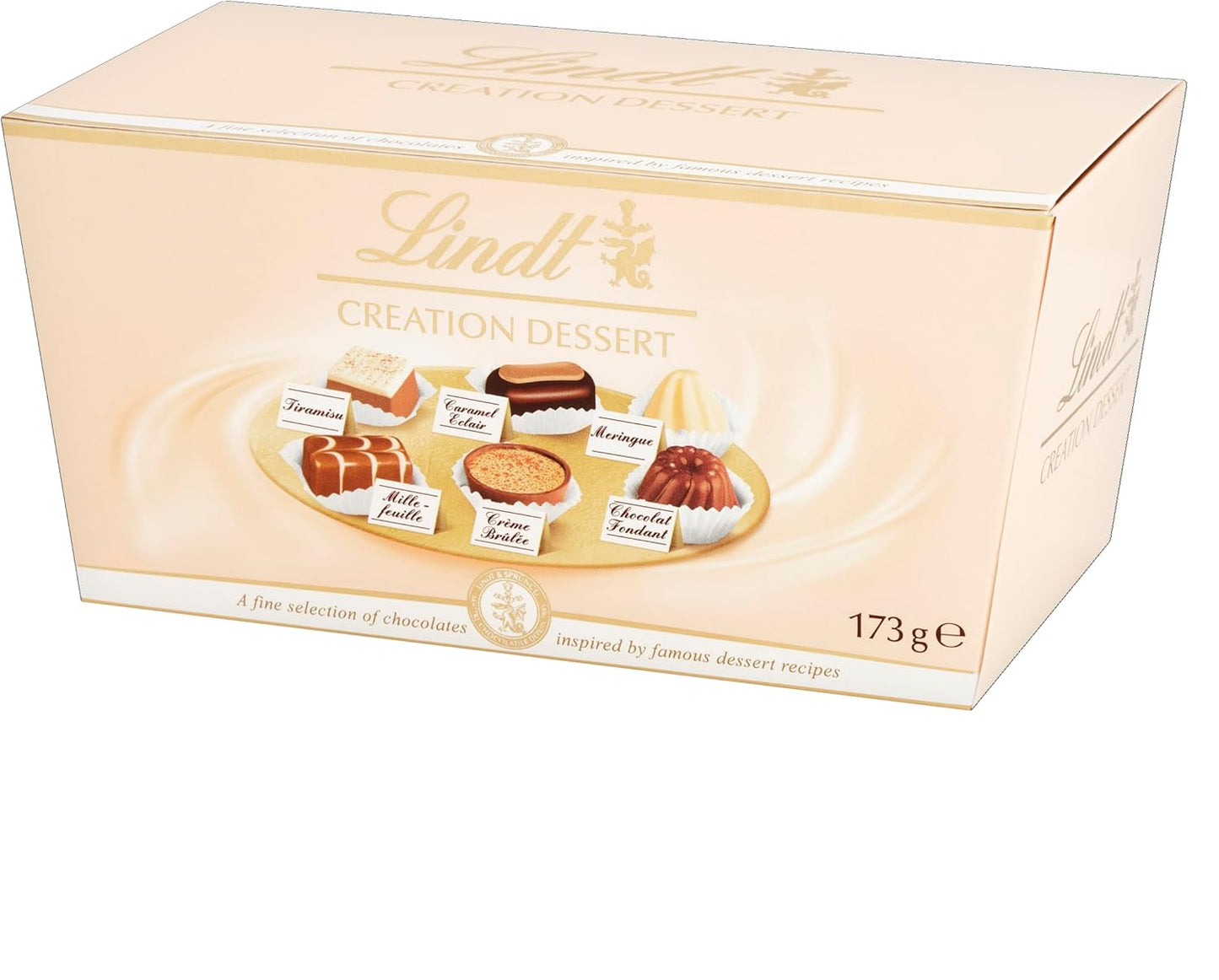 Lindt Creation Dessert - 21 Assorted Fine Dark, Milk and White Chocolate Box Medium, 173g - Gift Present or Sharing Box - Valentine's Day, Birthday, Celebrations, Congratulations