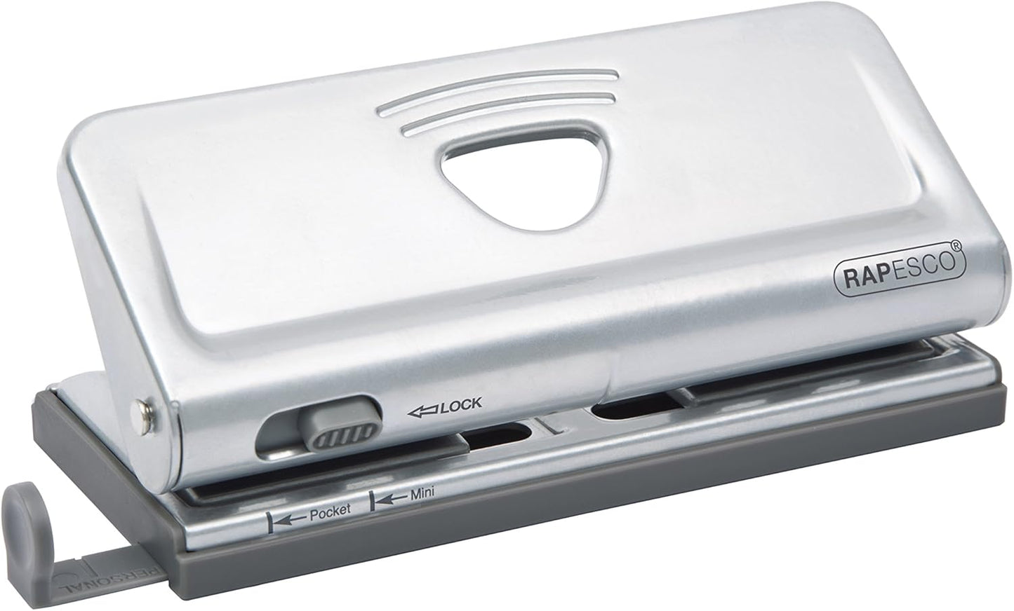 Rapesco 1344 Adjustable 6-Hole Organiser/Diary Punch, 10 Sheet Capacity, Silver