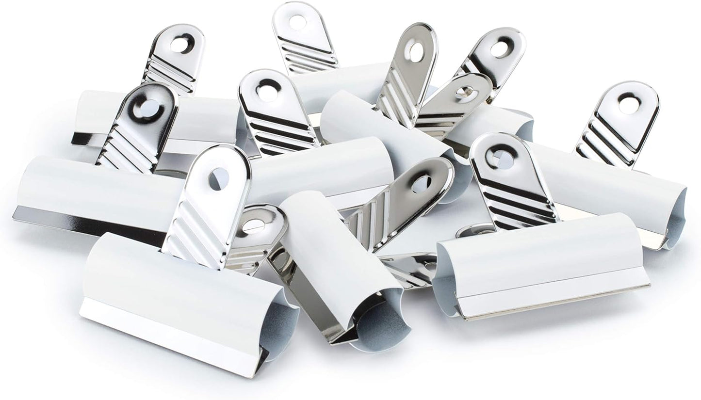 Rapesco 1504 70 mm Letter Clips, White, Pack of 10