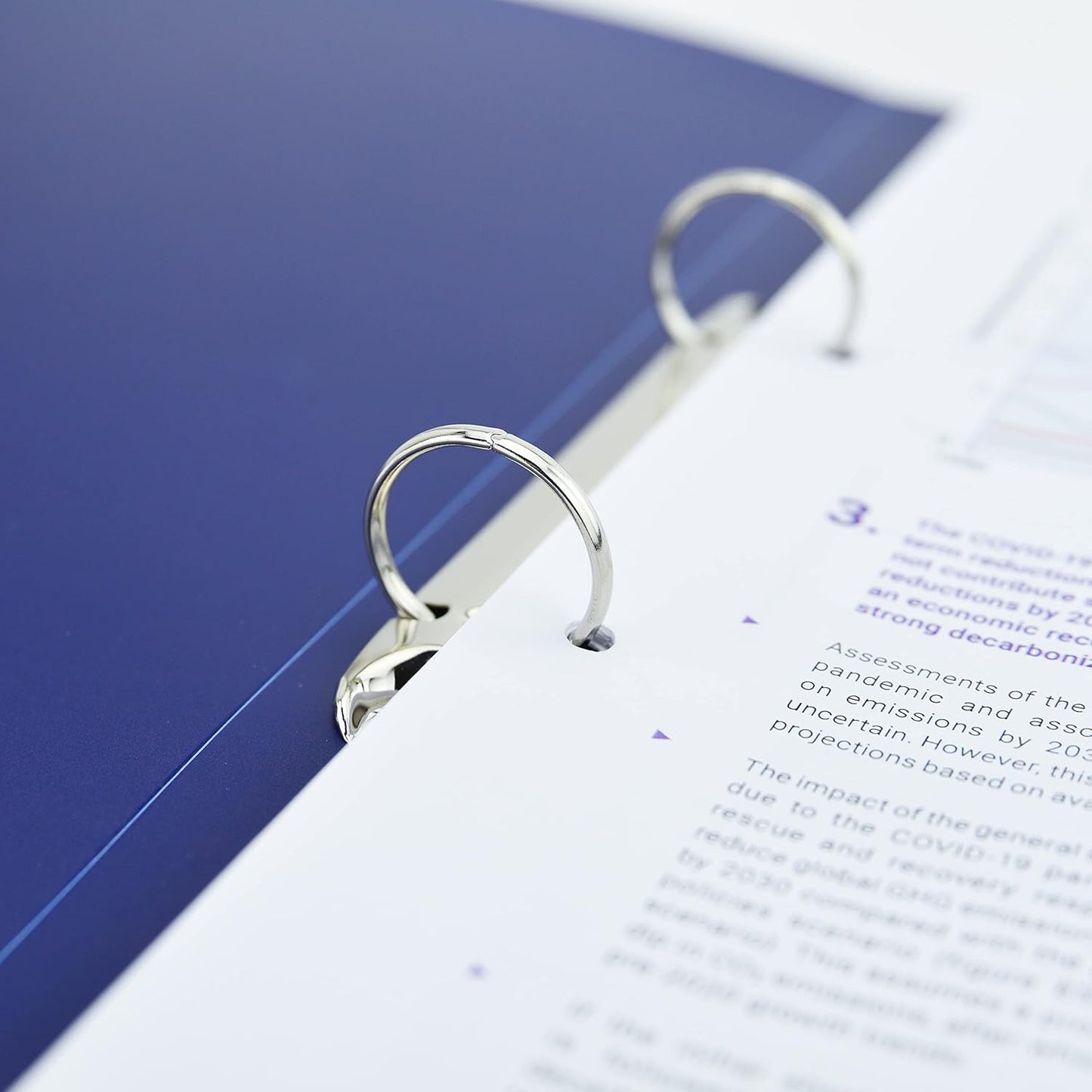 Rapesco 1660 2-Ring Binder with Antibacterial Protection, 35 mm Spine, A4, Blue, Pack of 4