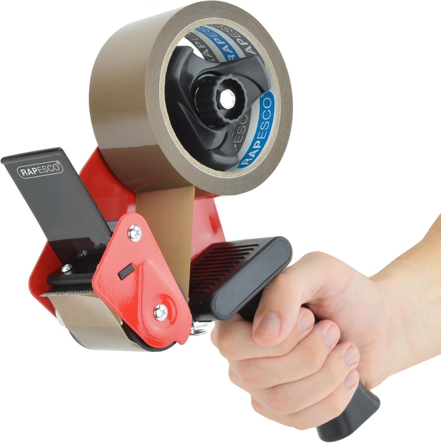 Rapesco 1683 Germ-Savvy Antibacterial 960 Packing Tape Dispenser with 1 Brown Packing Tape