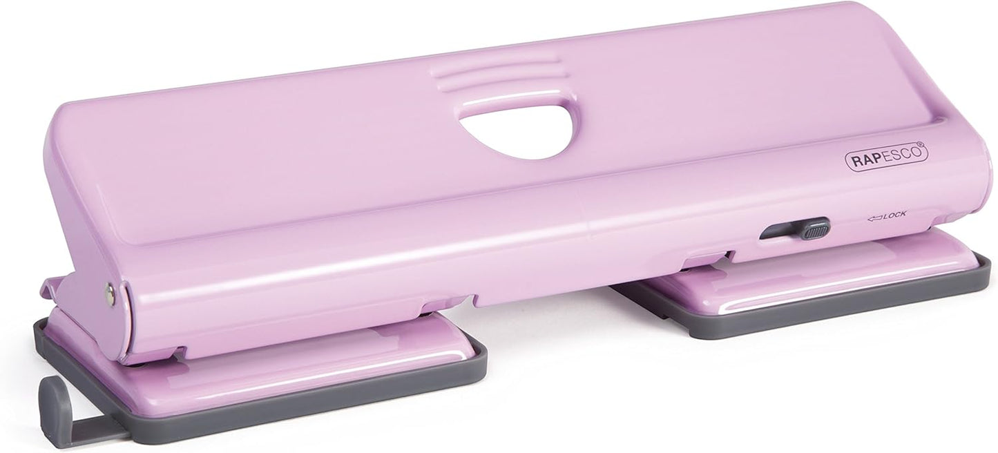 Rapesco 1347 720 4-Hole Metal Punch, 22 Sheet Capacity, Candy Pink