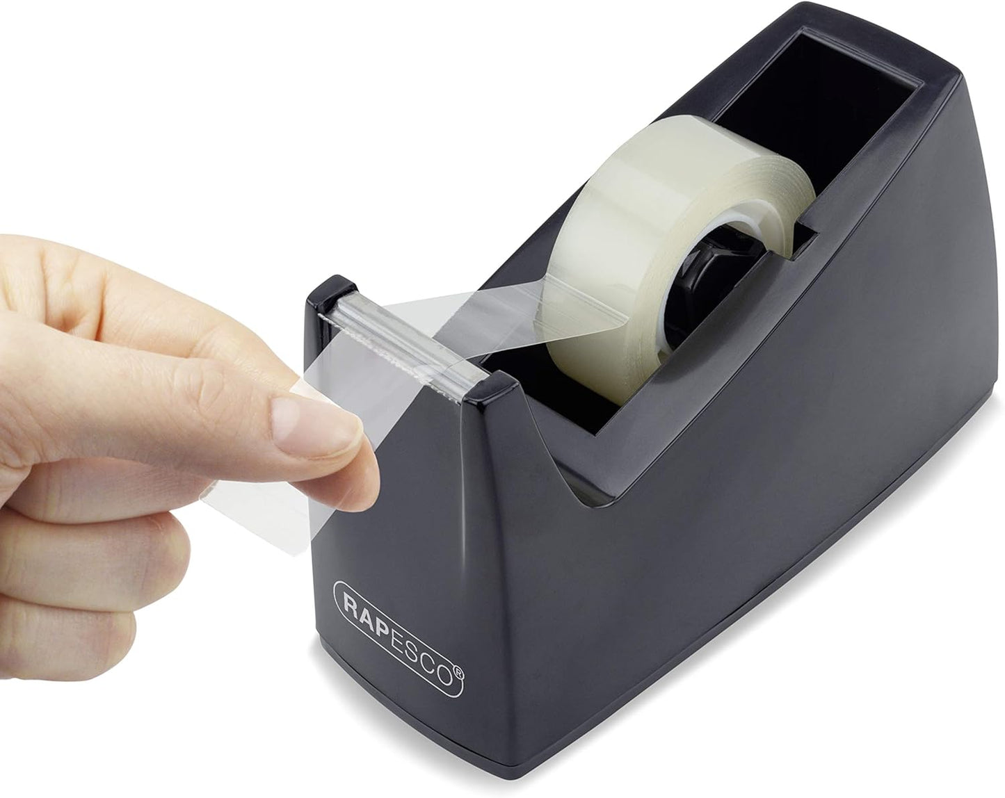 Rapesco RPTD30BK 300 Tape Dispenser for Small Core Tape, Tape Not Included, Black