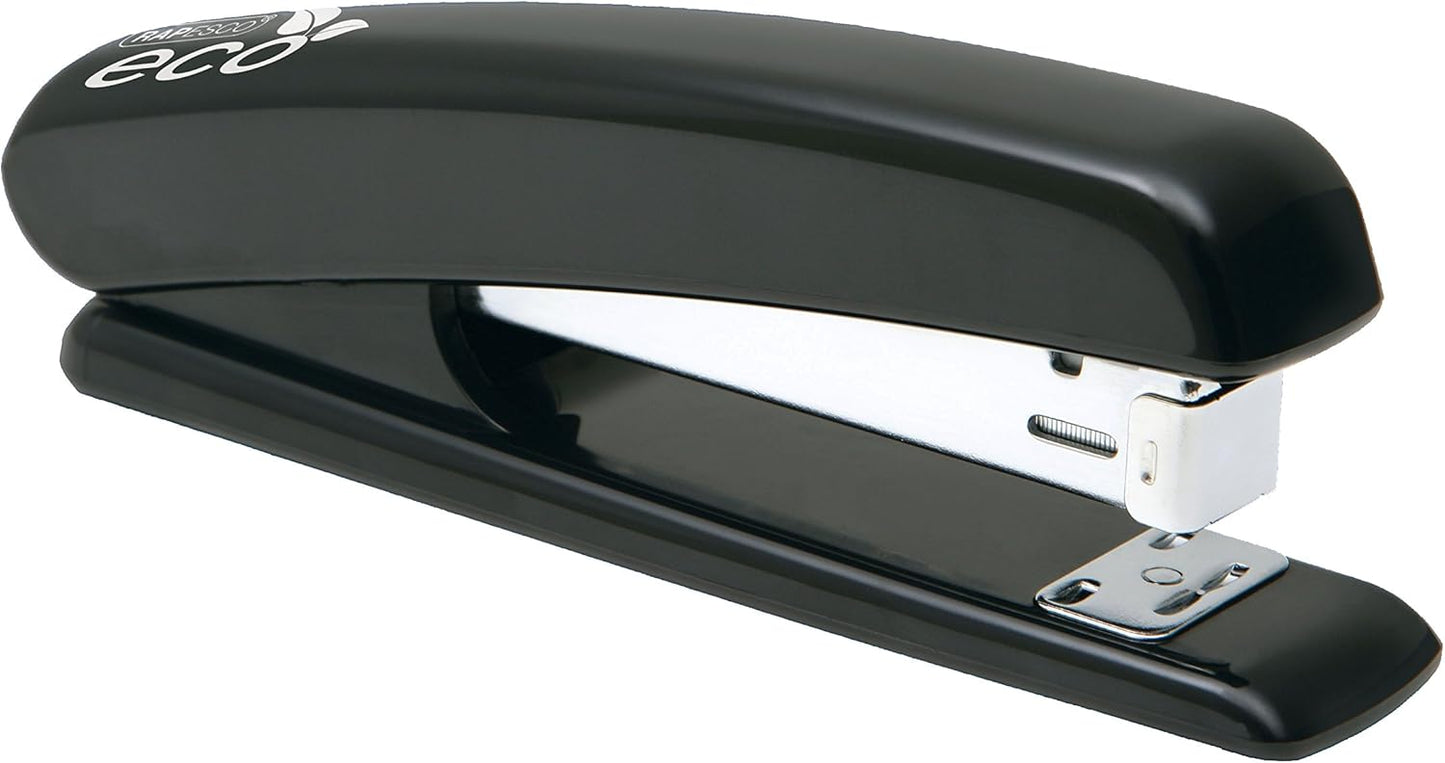 Rapesco 1085 ECO Full Length Stapler, 20 Sheet Capacity, Black