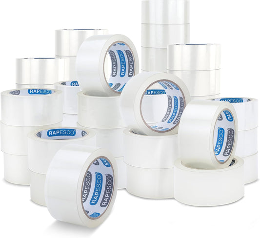 Rapesco 1744 Business Pack: 48 Strong Packing Tape Rolls, 50mm x 60m, Clear