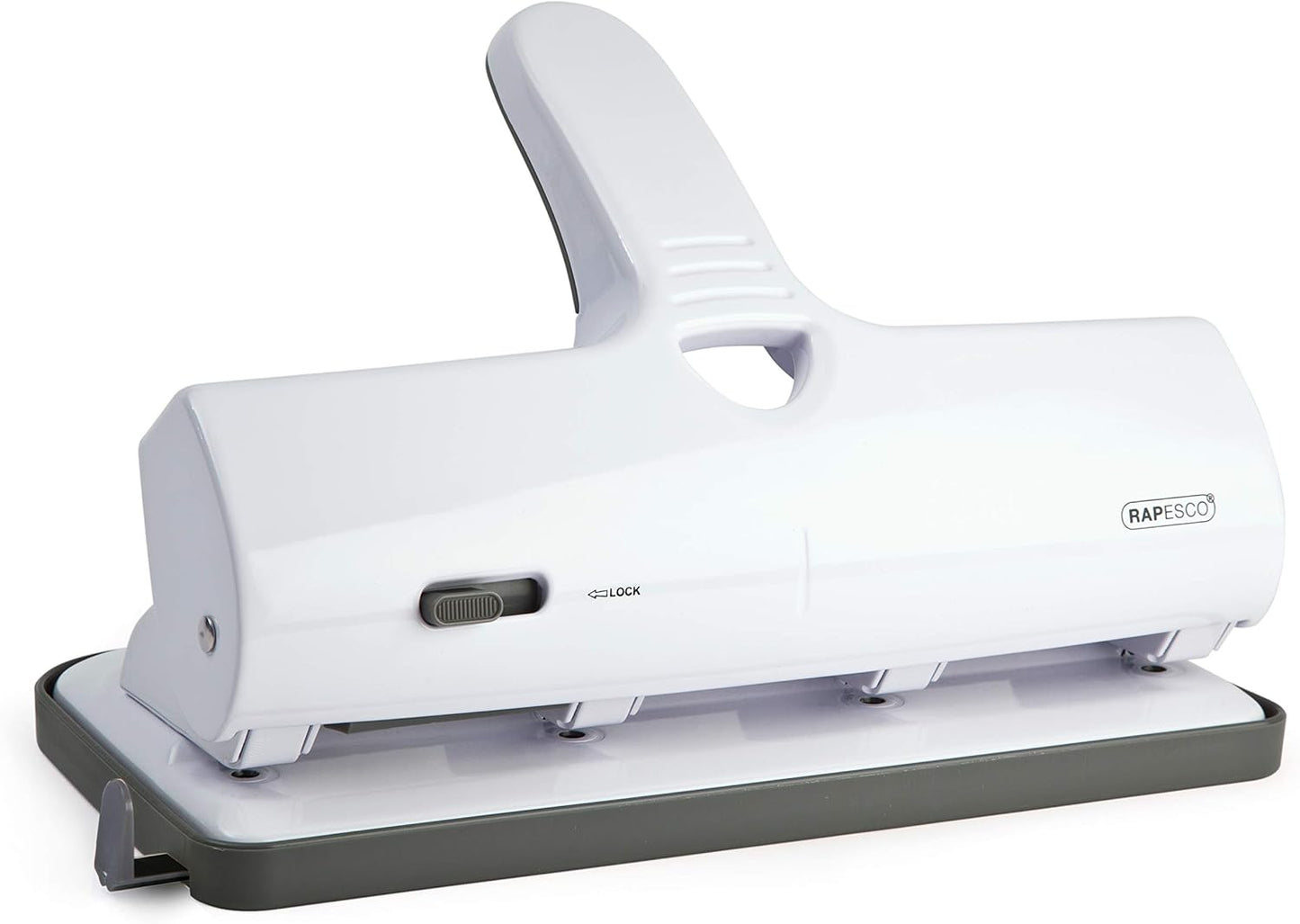 Rapesco 1324 Heavy Duty ALU 40 Metal 4-Hole Punch, 40 Sheet Capacity, White