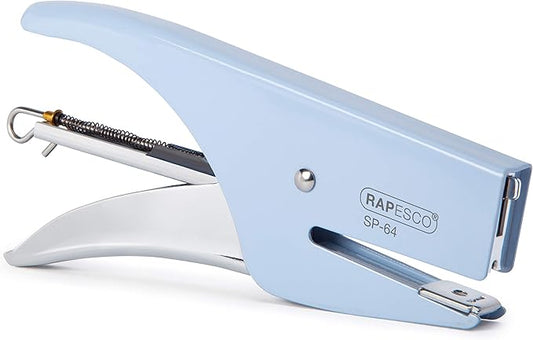 Rapesco 1376 SP-64 Stapling Plier and 1000 Type 21/4mm Staples, 12 Sheet Capacity, Powder Blue