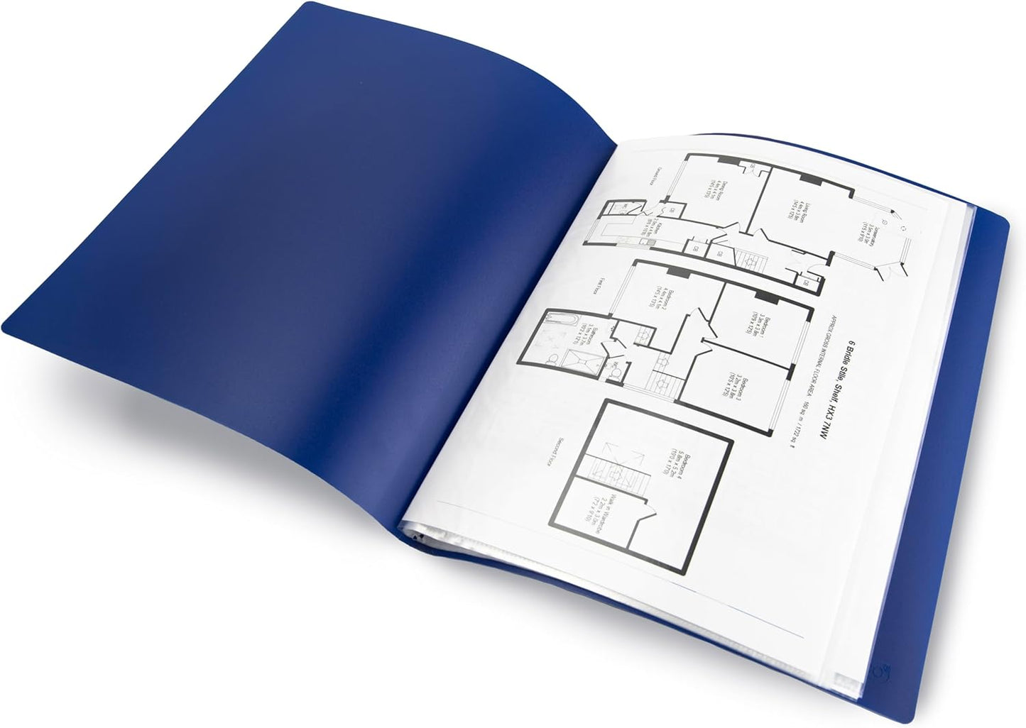 Rapesco 0910 A4 Soft Cover Presentation Display Book with 20 Pockets, Blue
