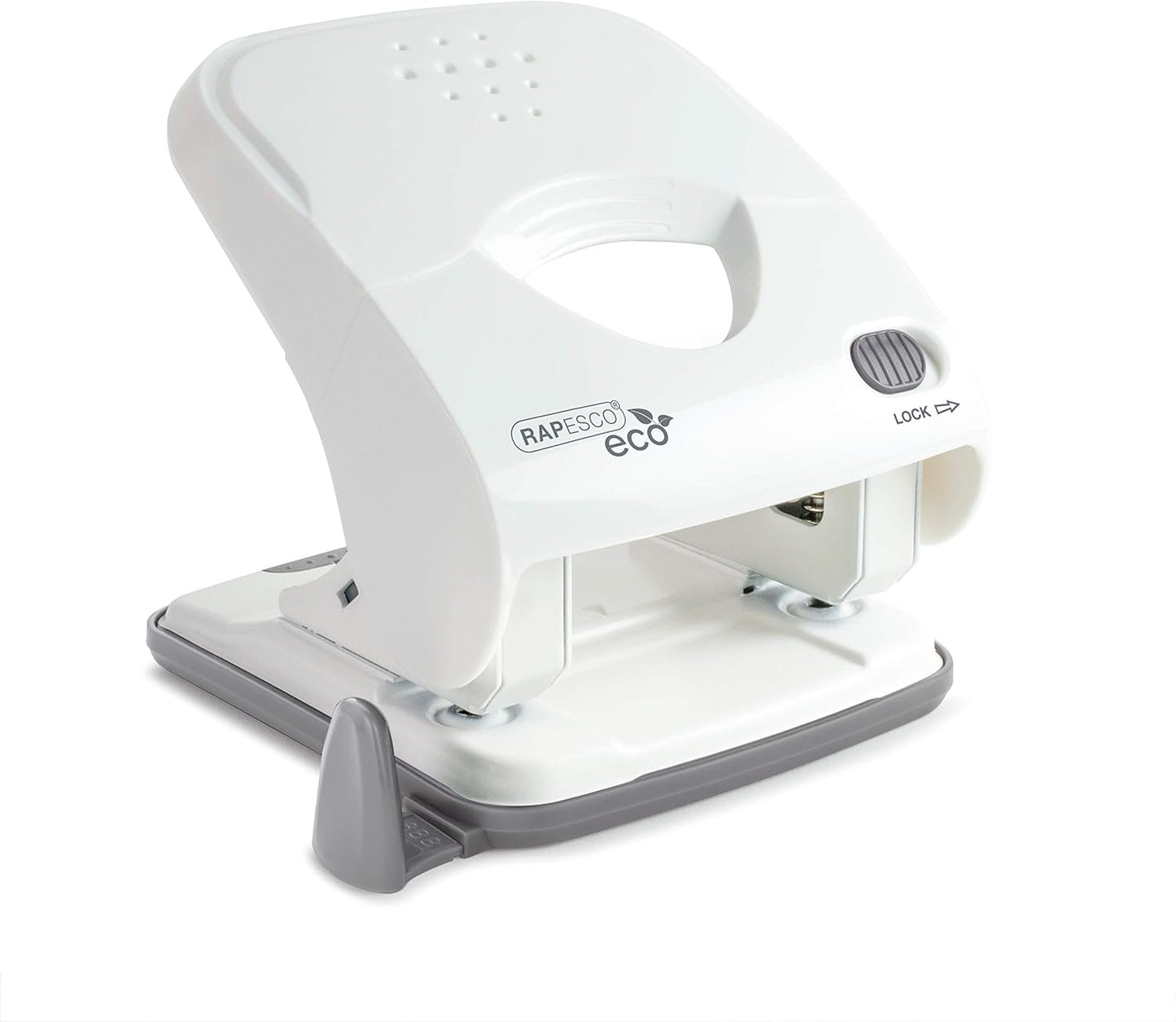 Rapesco 1526 ECO X5-40ps Less Effort 2-Hole Punch, 40 Sheet Capacity, Soft White