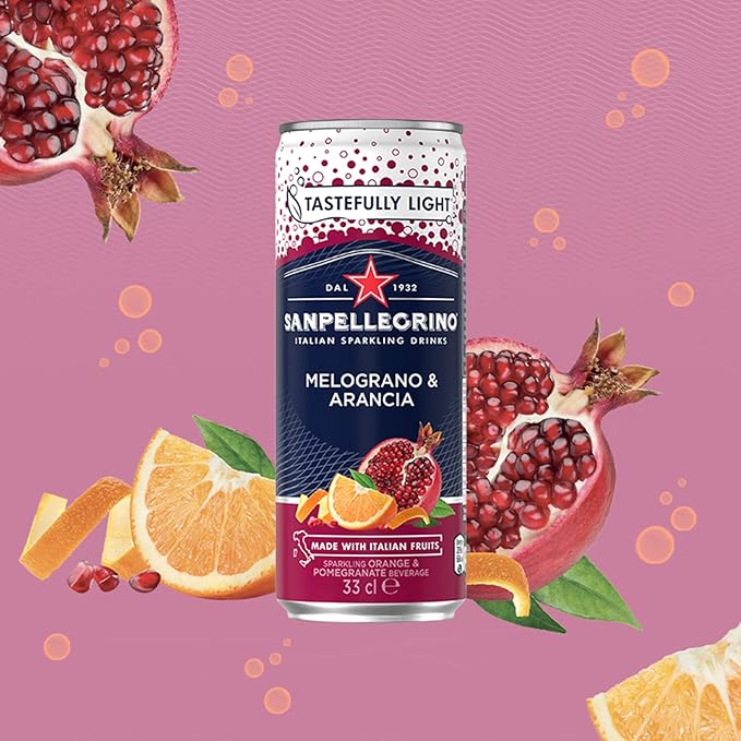 San Pellegrino Italian Sparkling Pomegranate & Orange | 12 x 330ml