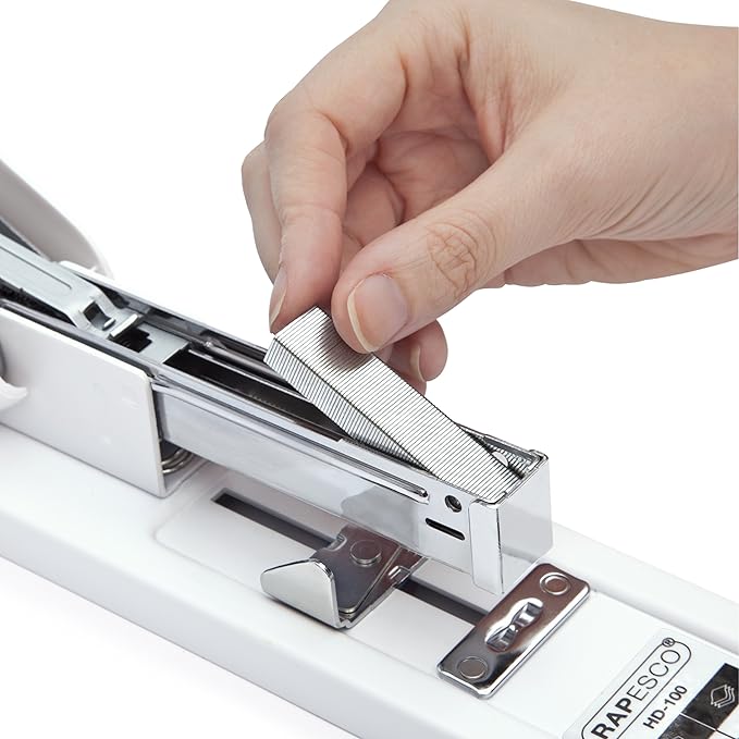 Rapesco 1386 ECO HD-100 Heavy Duty Stapler, 100 Sheet Capacity, Soft White