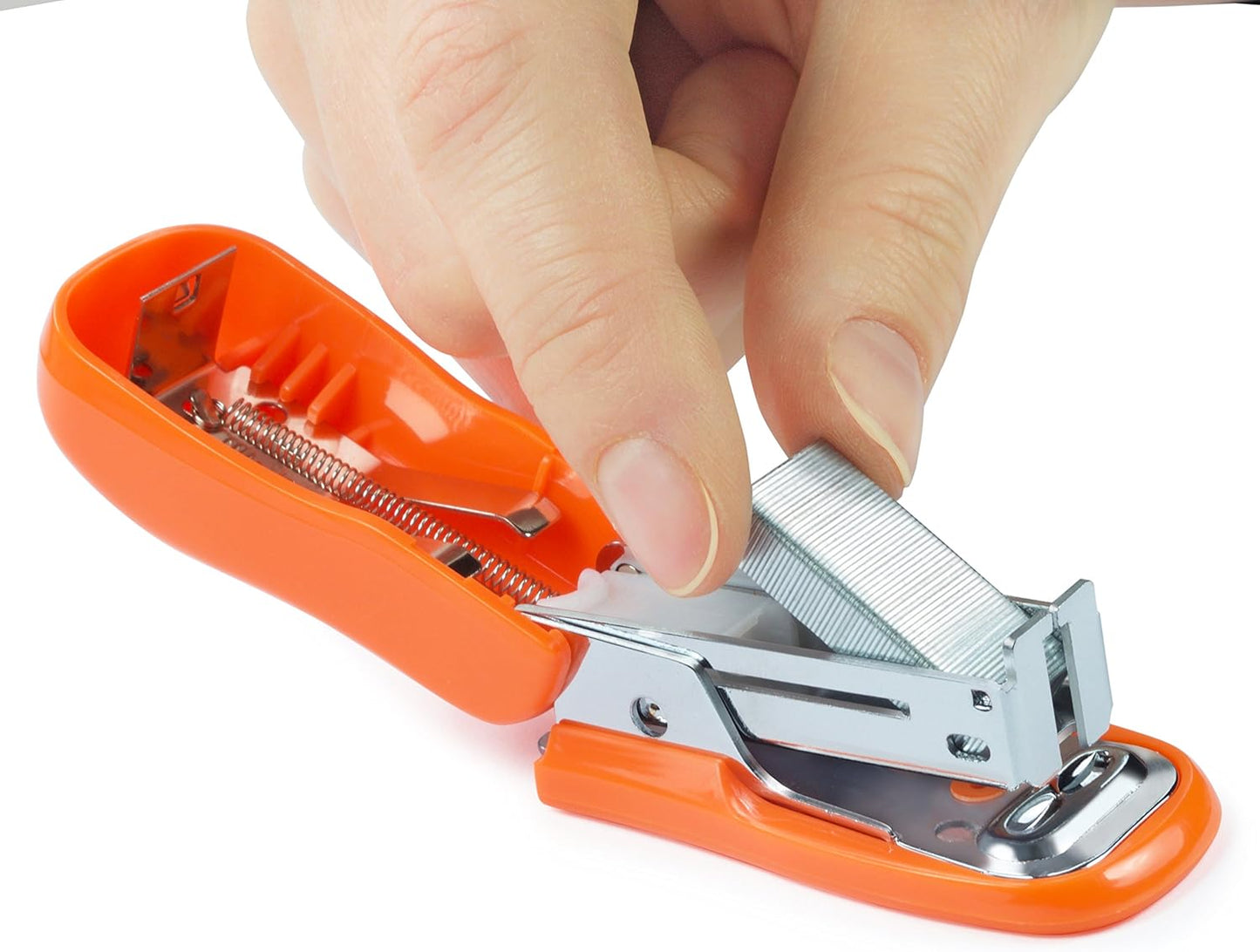 Rapesco 1410 Bug Mini Stapler, 12 Sheet Capacity, Orange