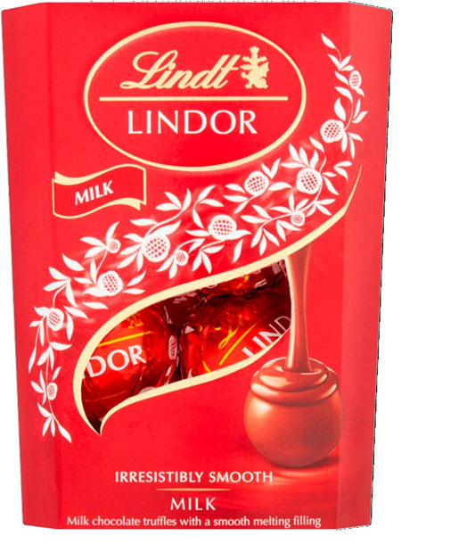 Lindt Lindor Milk Chocolate Truffles Box Small | 37g | Chocolate Truffles with a Smooth Melting Filling | Gift Present for Him and Her | Christmas, Birthday, Celebrations, Congratulations, Thank you