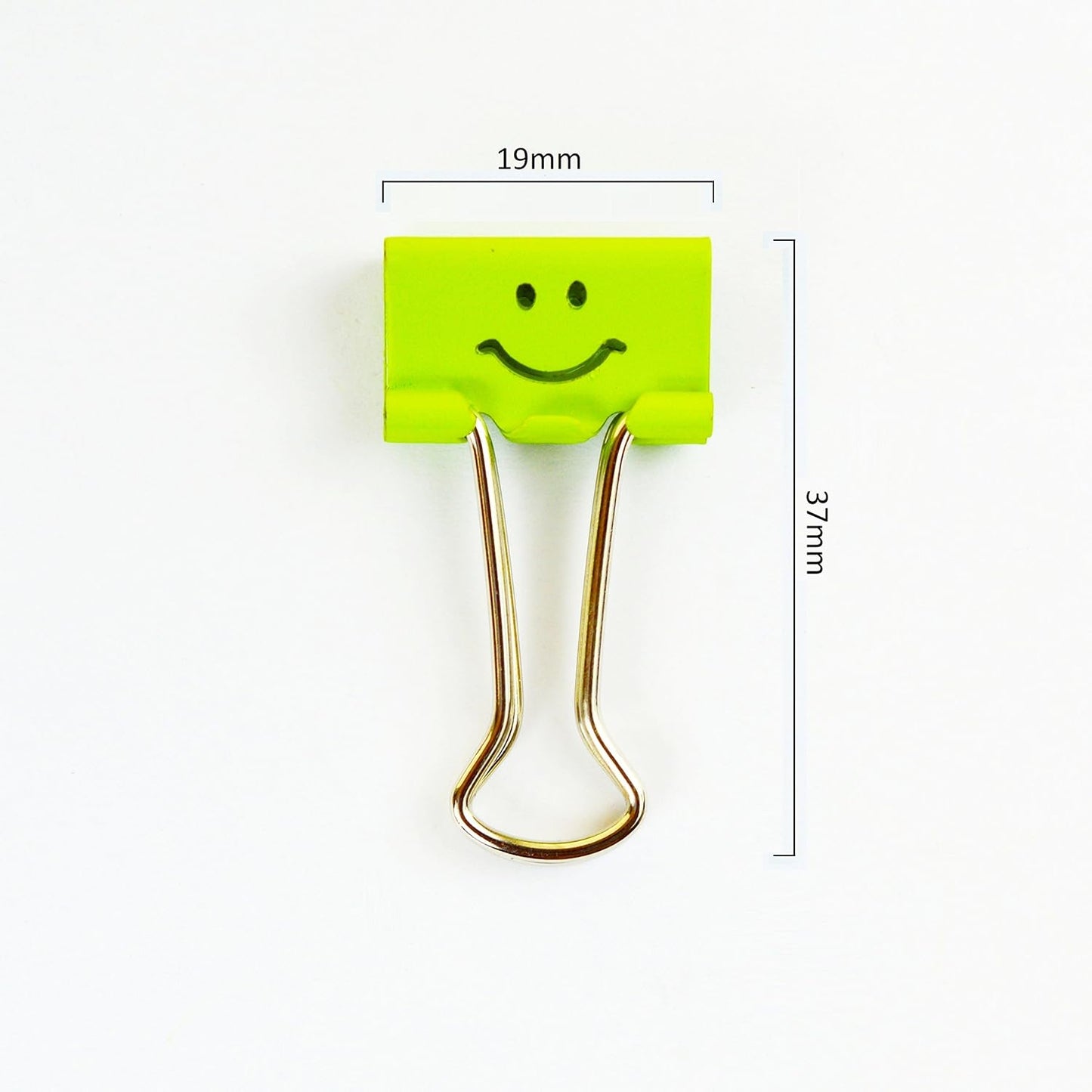 Rapesco 1423 19 mm Smiles Foldback Clips, Green, Pack of 80