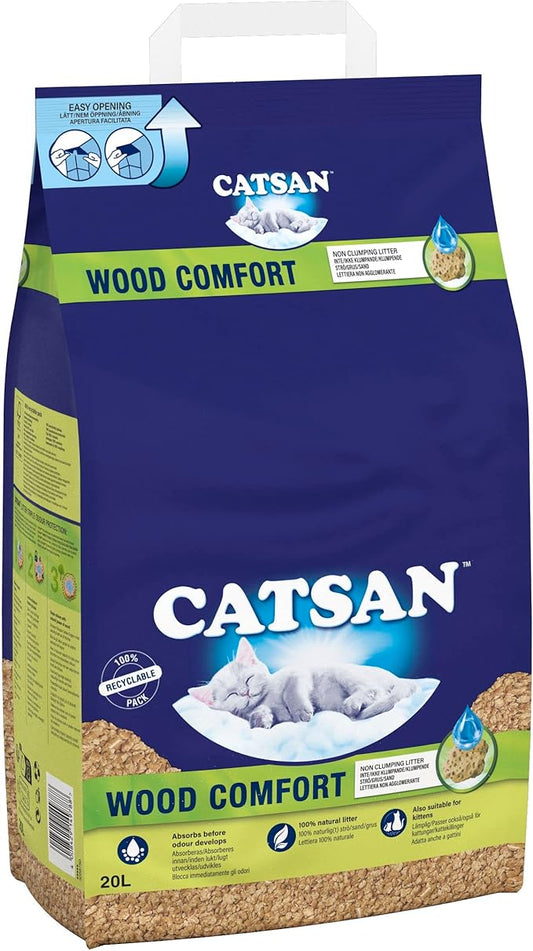 Catsan Wood Comfort Litter | 20 Litre Bag