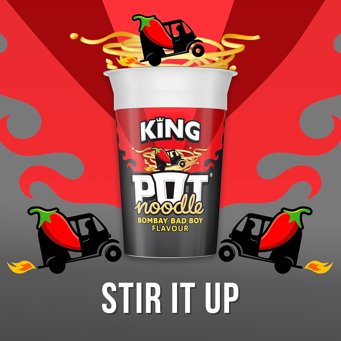 Pot Noodle Bombay Bad Boy King Pot Vegetarian | 12 x 114g