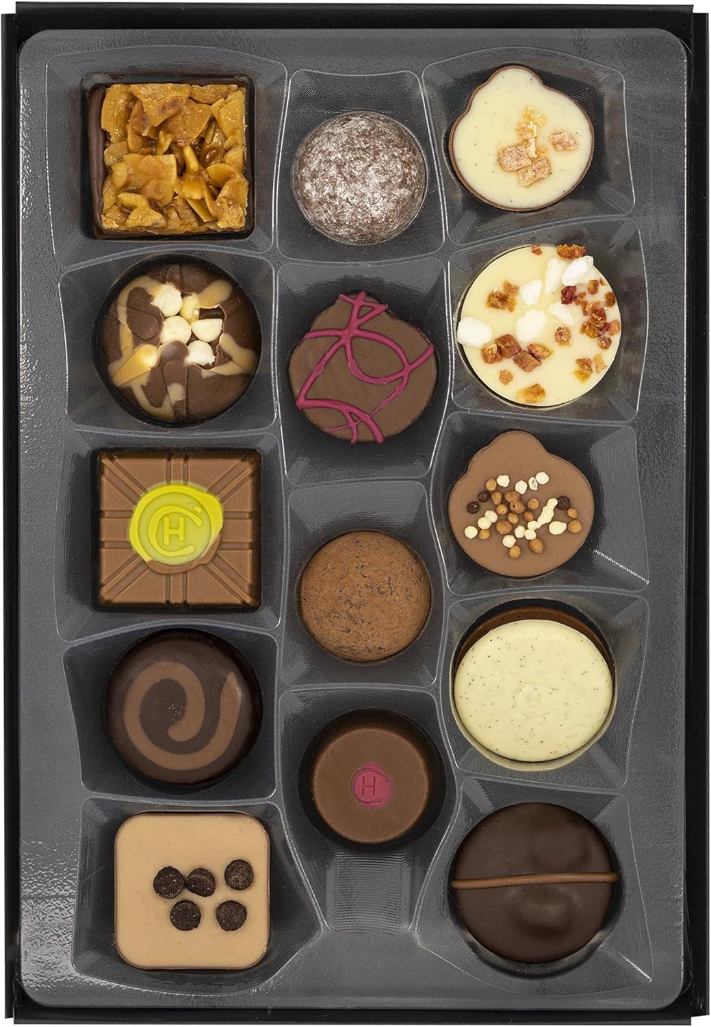 Hotel Chocolat Everything H-box - 14 Milk, White And Dark Chocolates, 185g - Chocolate Gifts For Birthday, Thank You, Congratulations, Anniversary