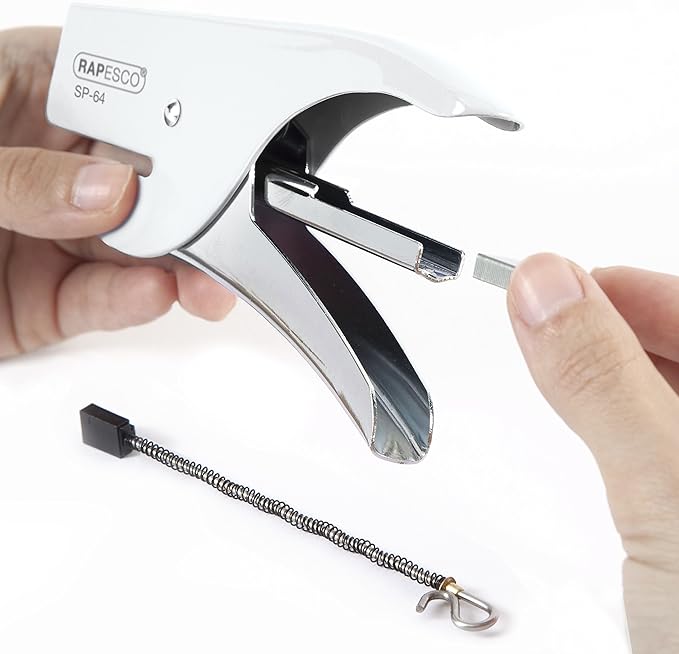 Rapesco 1381 SP-64 Stapling Plier and 1000 Type 21/4mm Staples, 12 Sheet Capacity, White