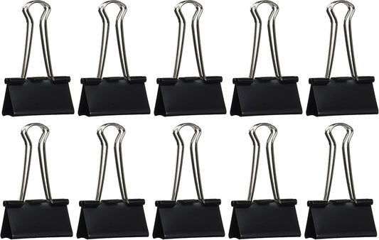 Rapesco FBC410B1 41 mm Foldback Clips, Black, Pack of 10