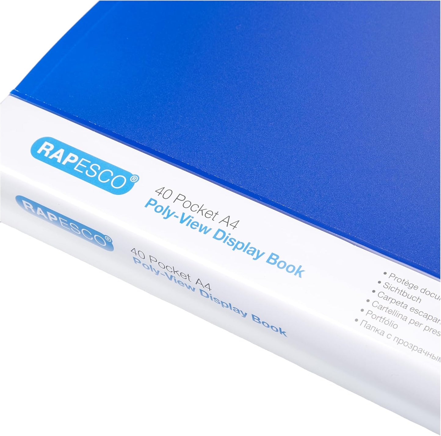 Rapesco PVDA440L Poly-View Display Book, A4, 40 Pockets, Blue