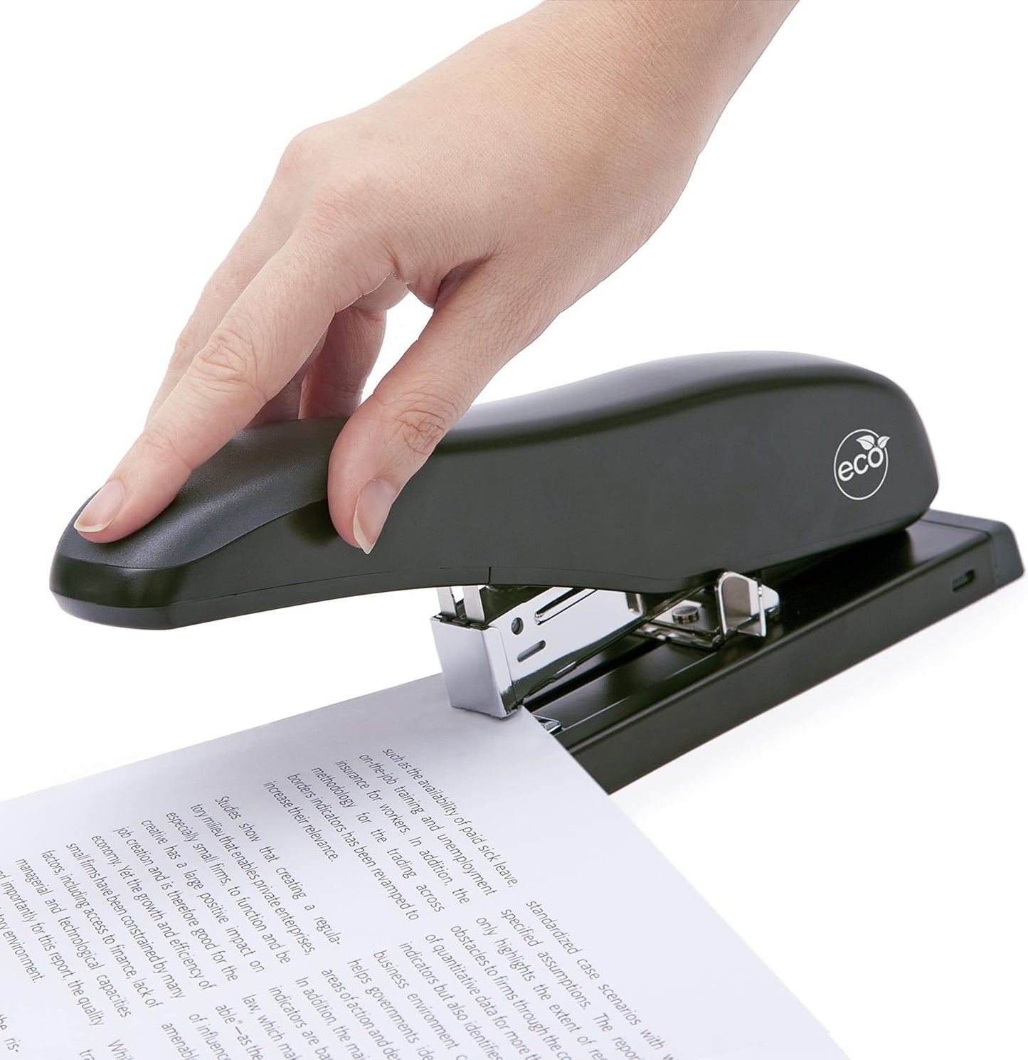 Rapesco 1307 ECO HD-100 Heavy-Duty Stapler with 2000 Type 923/10mm Staples, 100 Sheet Capacity, Black
